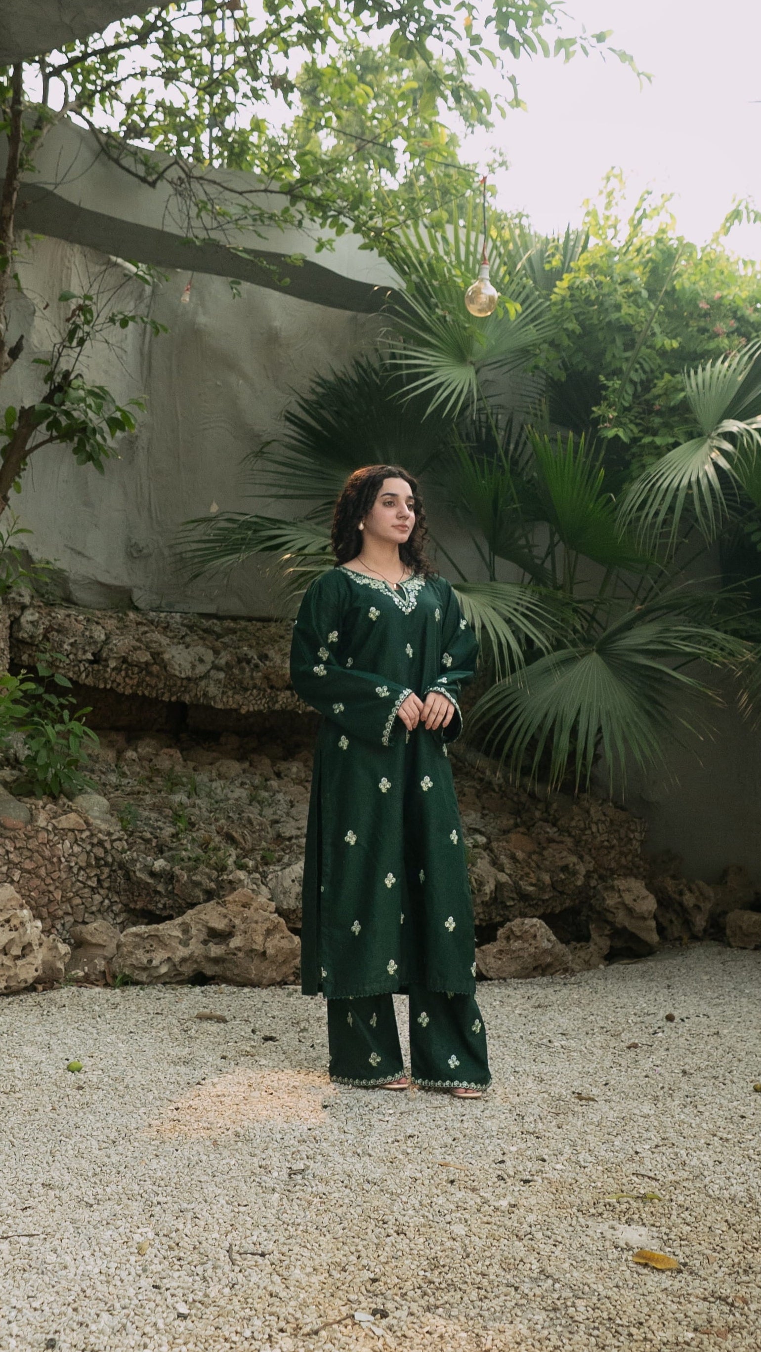 Emerald Mystique Embroidered Co-Ord